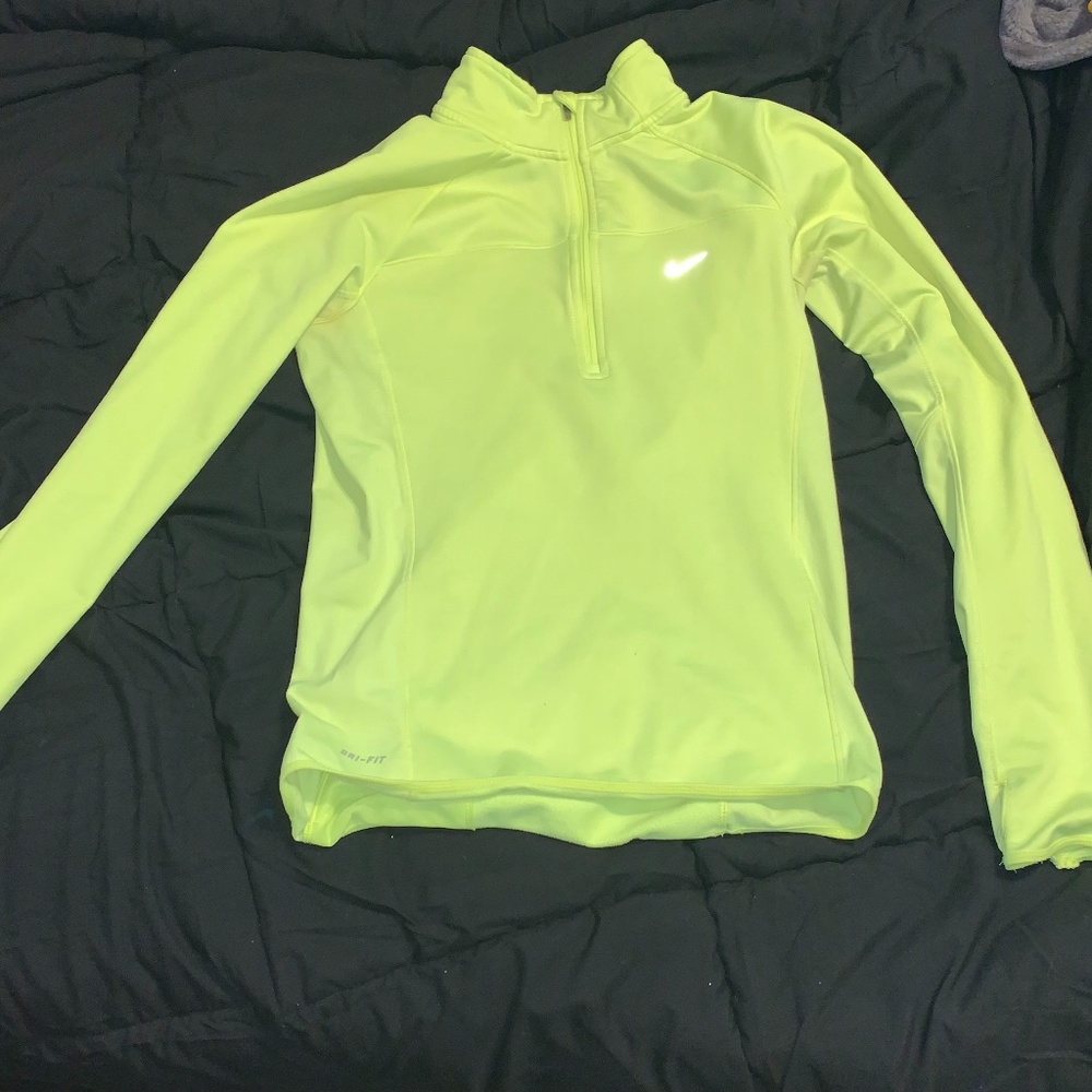 NIKE Neon Yellow 1/4 Zip